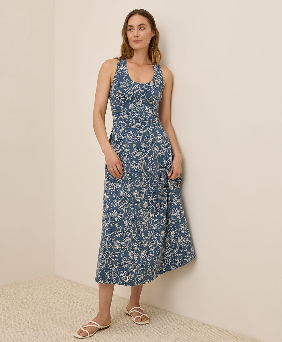 Looking Glass Floral Slate Blue