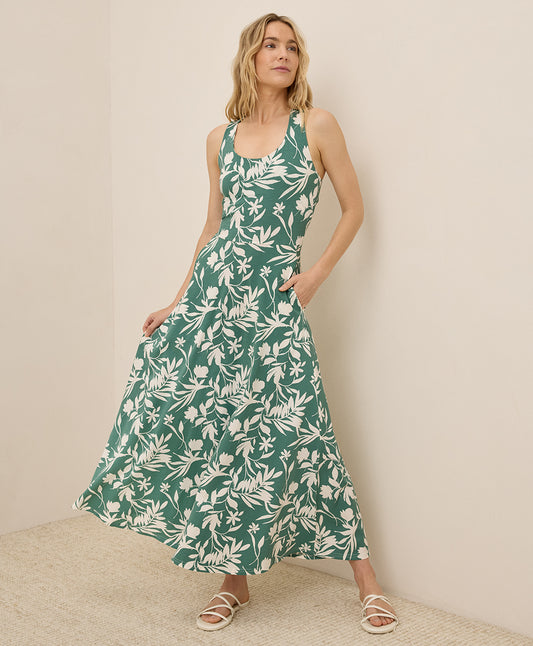 Tropical Palms Deep Sea Green
