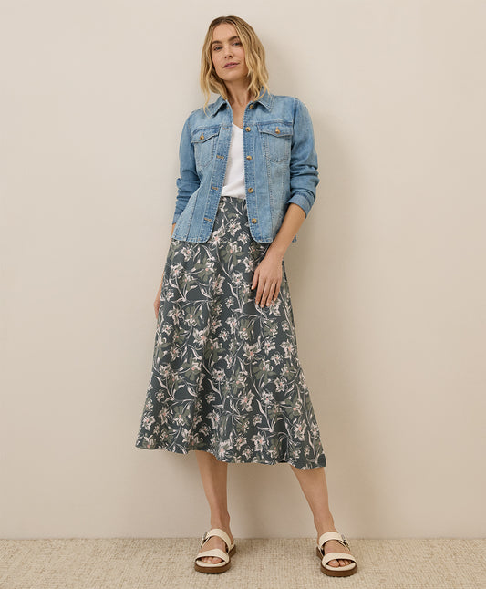 Vineyard Floral Castor Grey
